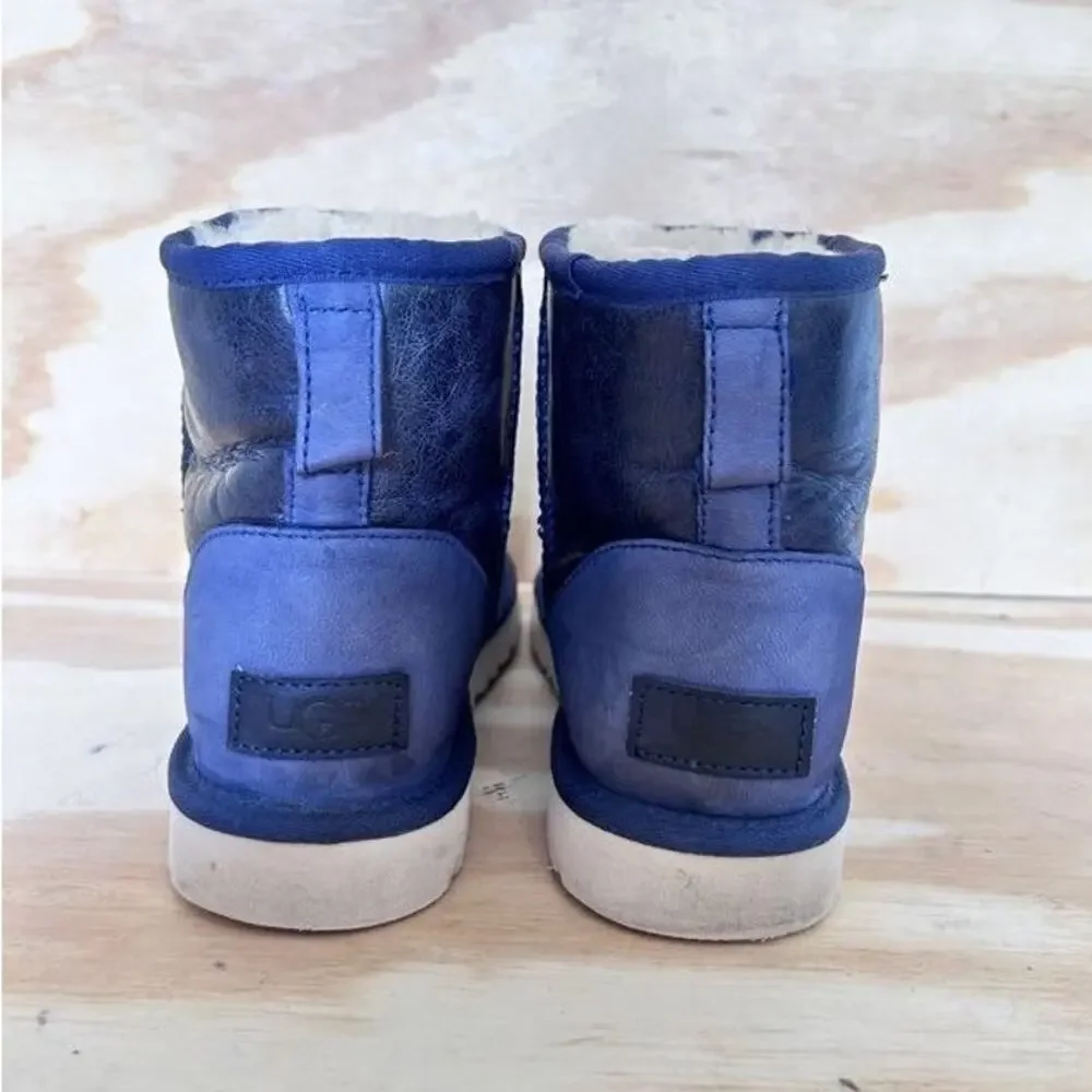 UGG Australia - Classic Mini Deco - Boots - Blue - Women's - 7 - S/N 1004926